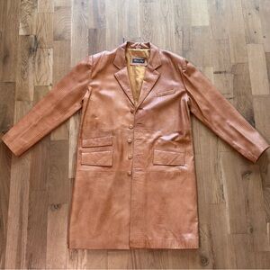 Tan Textured Long Coat
